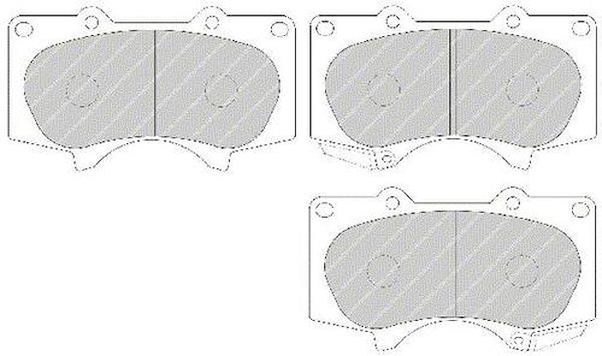 Ferodo FDB1698 Ön Fren Balatası Toyota HiIux 2009-2012 Land Cruiser J12 03-Mitsubishi Pajero 2007-2011 4605A481