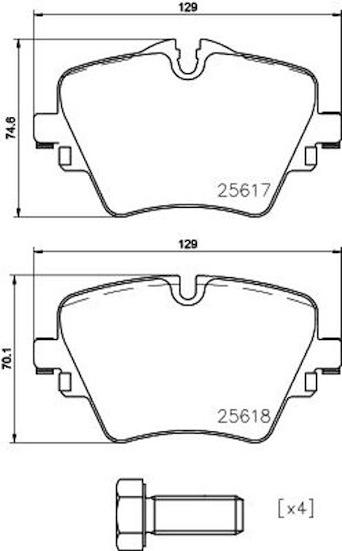Ferodo FDB4689 Fren Balatası Ön BMW F40 F45 F46 F48 F39 G30 G01 G02 Z4 G29 Mini F60 F53 34106860019