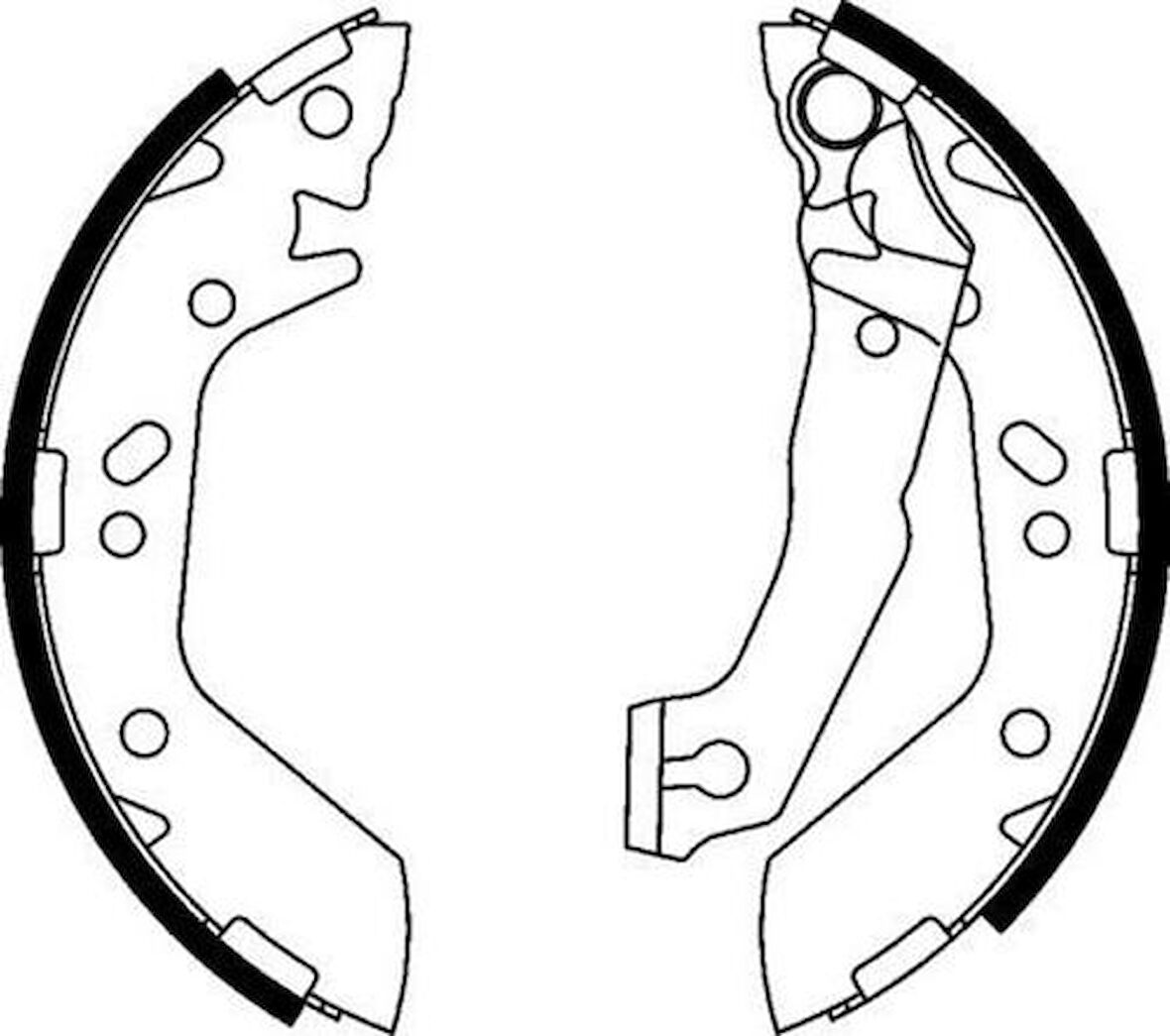 Ferodo FSB606 Arka Fren Balatası Pabuç Kampana Geniş Tip Hyundai Hyundai Accent 1.3 1.5 1.6 2000-2005 Excel 1990-1993 5830525A00