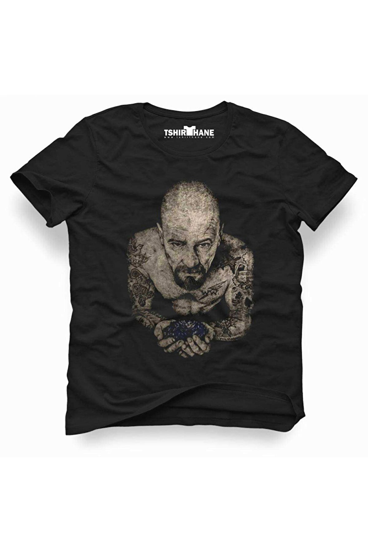 Breaking Bad Walter White Erkek Baskılı Siyah Tshirt