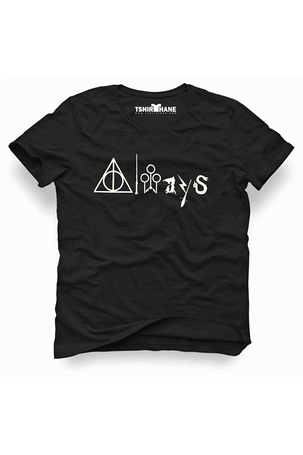 H P Always Erkek Baskılı Siyah Tshirt