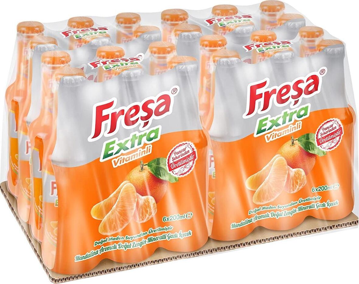 Freşa Extra Mandalina Aromalı Maden Suyu 200 Ml X 24 Adet