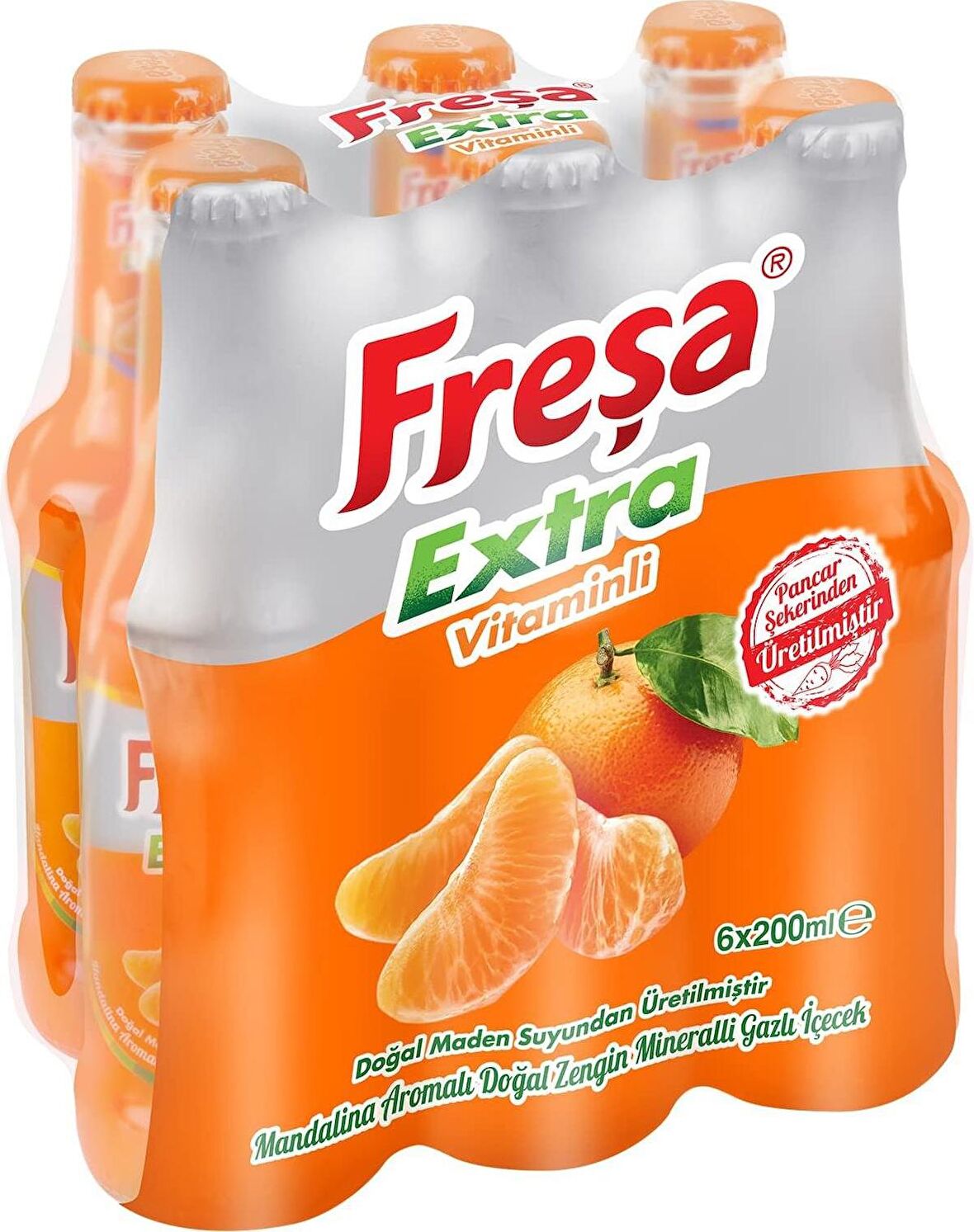 Freşa Extra Mandalina Aromalı Maden Suyu 200 Ml X 6 Adet