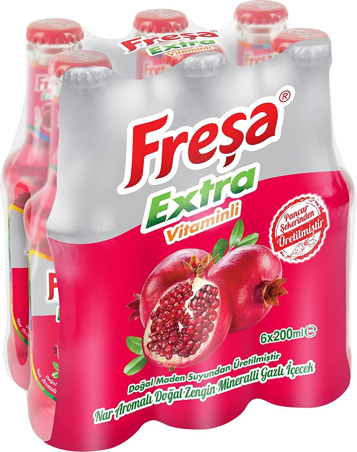 Freşa Extra Nar Aromalı Maden Suyu 200 Ml X 6 Adet