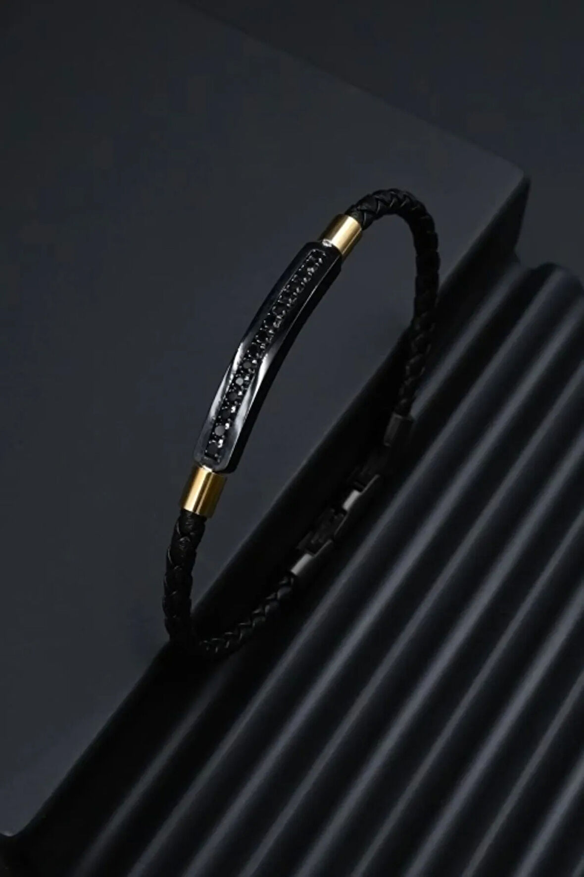 Sarı ve Siyah Çelik Takı FRJ10040-R