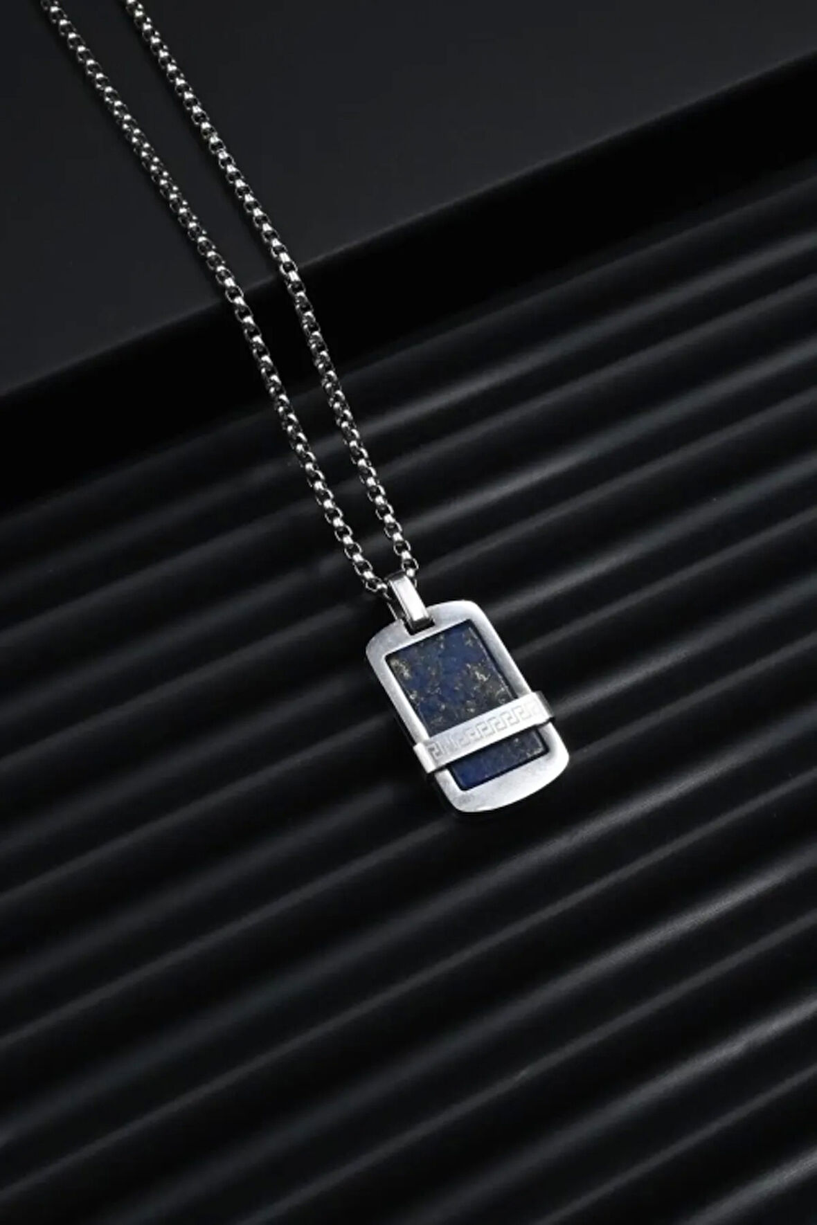 Gümüş ve Kahverengi Çelik Erkek Takı FRJ10051-A4