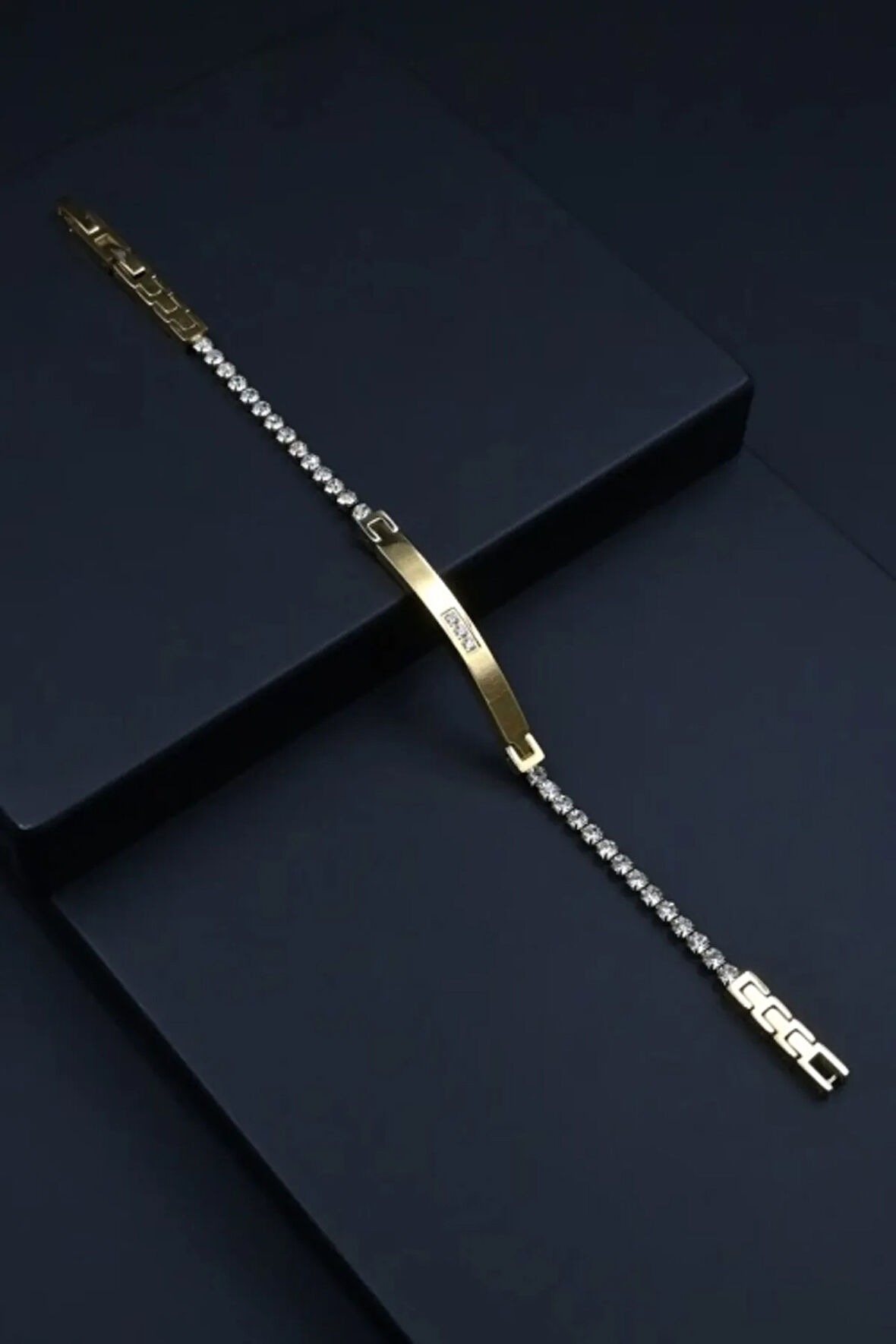 Gümüş ve Sarı Çelik Takı FRJ10078-B