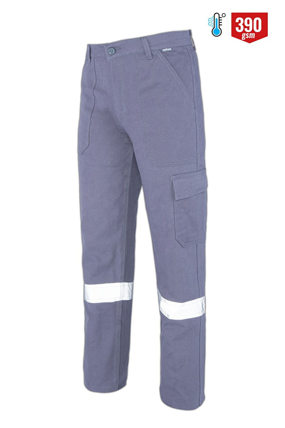 7/7 Gri Kışlık Komando Cepli Iş Pantolonu