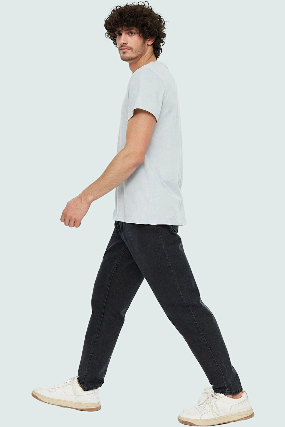 Erkek Relaxed Fit Denim Pantolon Pamuk Klasik Günlük Tarz Hafta Sonu Yaz Aylarının Vazgeçilmezi