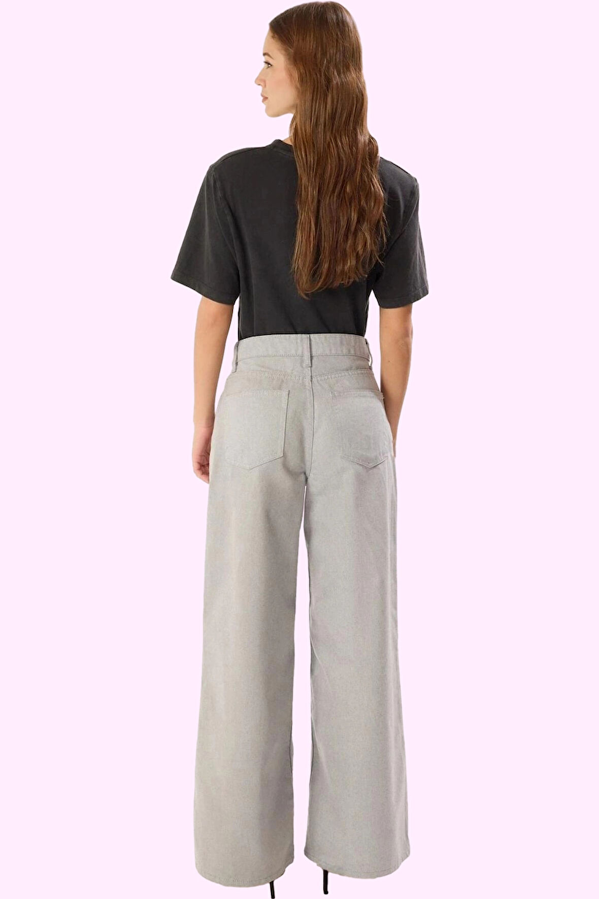 Kadın Pamuk Denim Pantolon Renk Geniş Paça Normal Bel Günlük ve Şık Yaz Aylarının Vazgeçilmezi