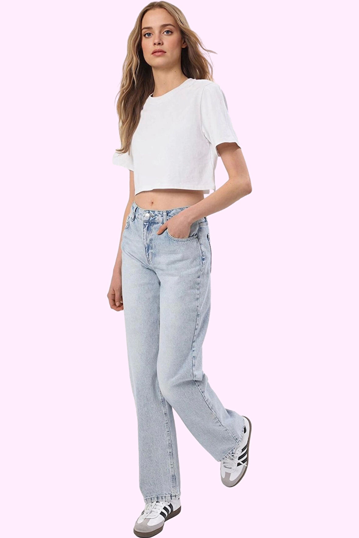 Kadın Denim Geniş Paça Jean Pantolon Pamuk Yaz Aylarının Vazgeçilmezi Stilin Buluştuğu Yer