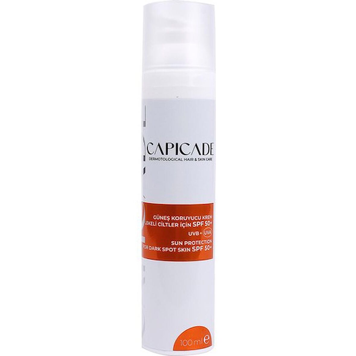 Capicade Güneş Koruyucu Krem Lekeli Cilt Için SPF50+ 100ml (Yeni Ambalaj)