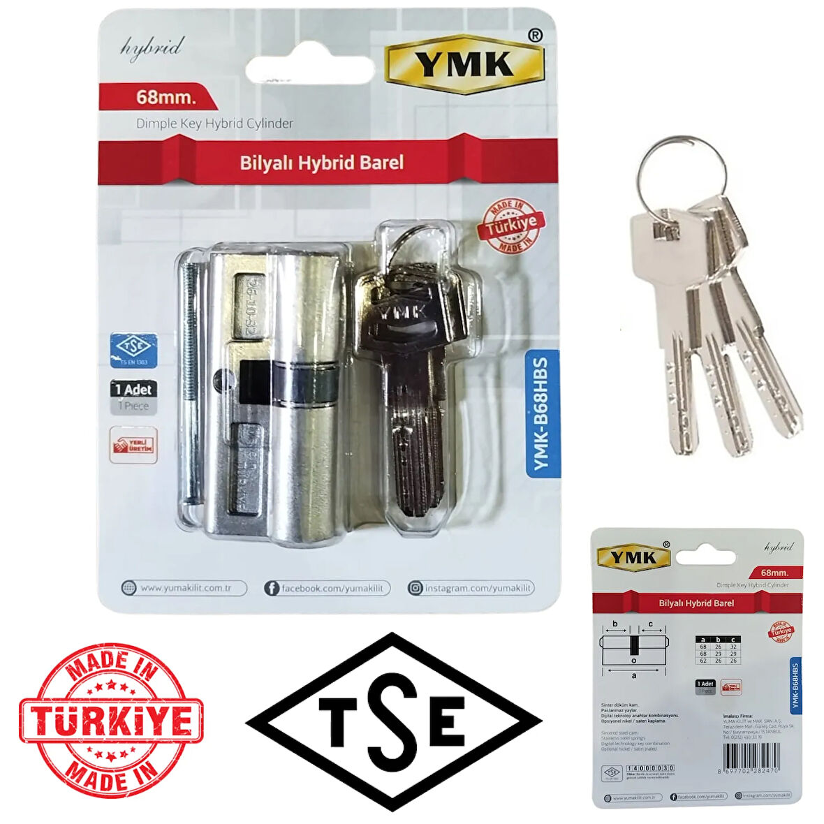 Ymk YMK-B68HBS BİLYALI HYBRİD BAREL 1 ADET 68 MM