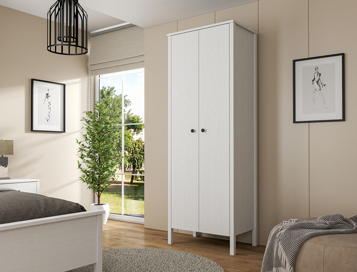Hunerika Ombre 2 kapaklı Çok amaçlı dolap-Wood Beyaz-Minifiks Bağlantılı