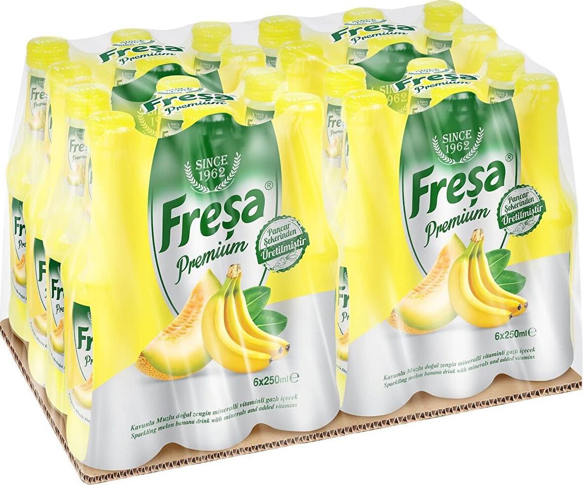Freşa Premium Kavun Muzlu Vitaminli Maden Suyu 250 Ml X 24 Adet