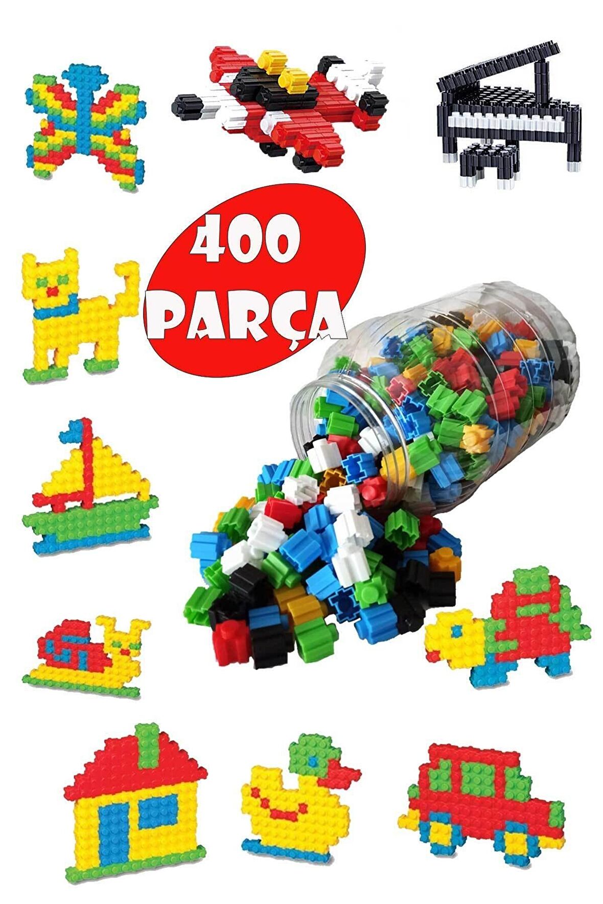 Tiktak Bloklar 400 Parça 6 Renk Eğitici Ve Çıt Çıt Oyuncak Eğitici Tik Tak Bloklar Lego Tiktak