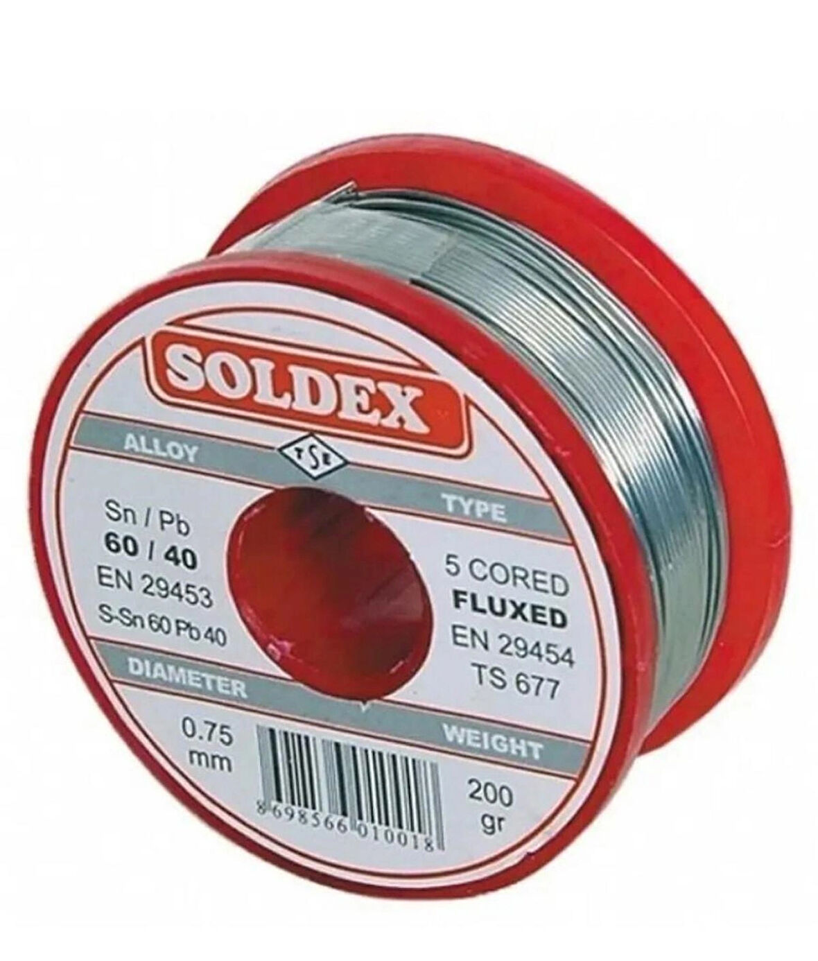 Soldex Sn60 Pb40 Lehim Teli 0.75mm 200gr