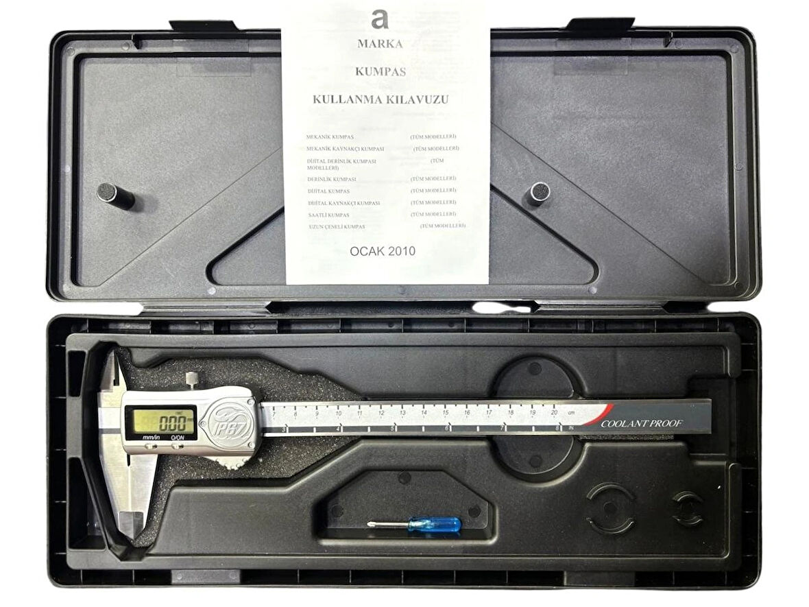 SU GEÇİRMEZ 200MM DİJİTAL KUMPAS IP67