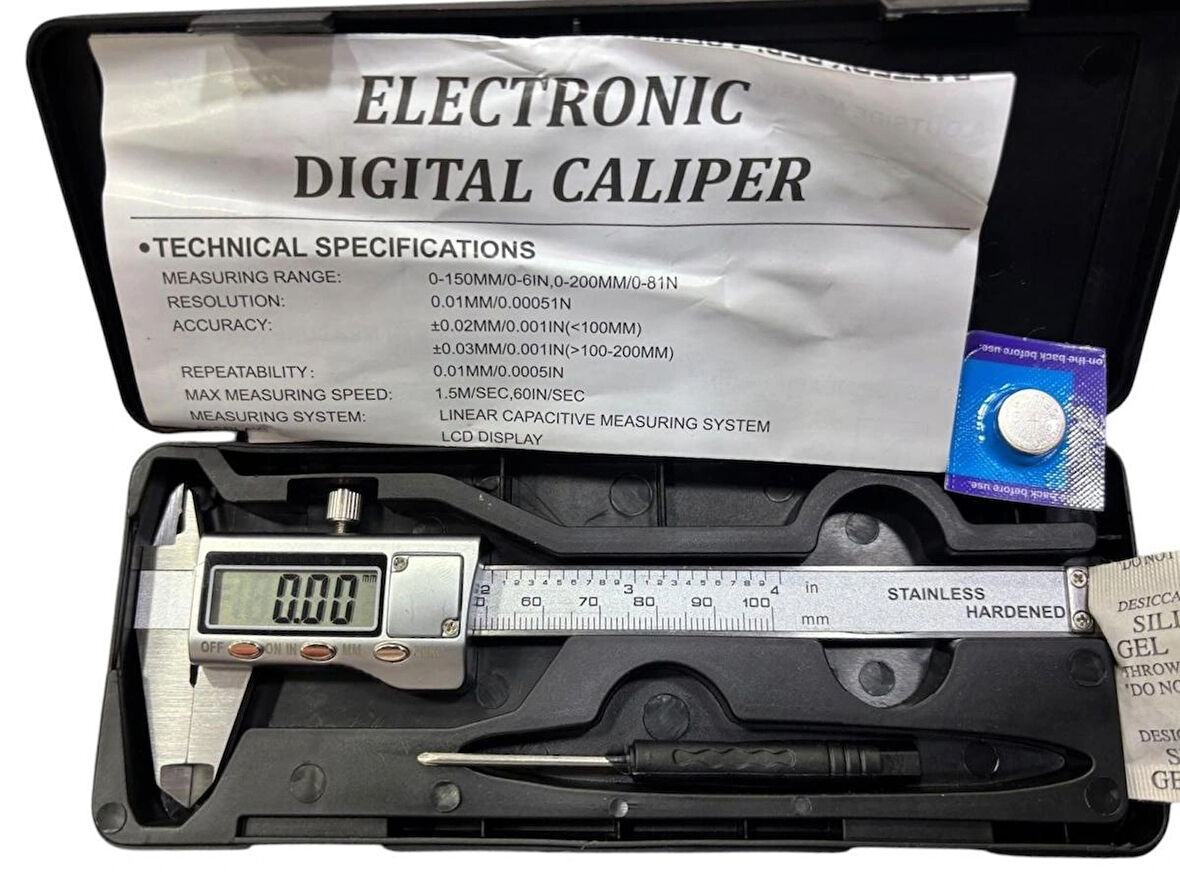 100 MM METAL GÖVDE DİJİTAL KUMPAS