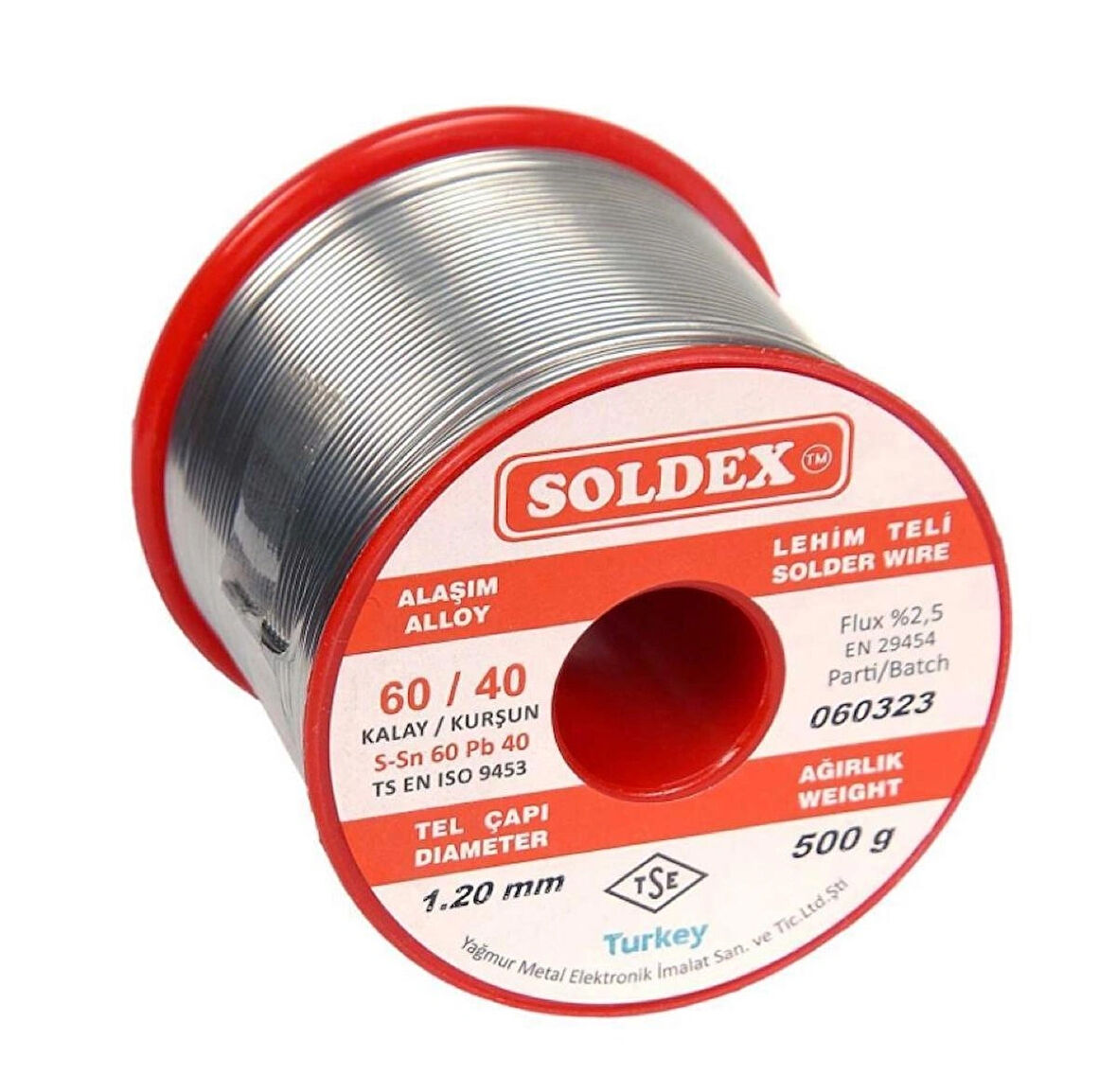 Soldex Sn60 Pb40 Lehim Teli 1.20mm 500gr