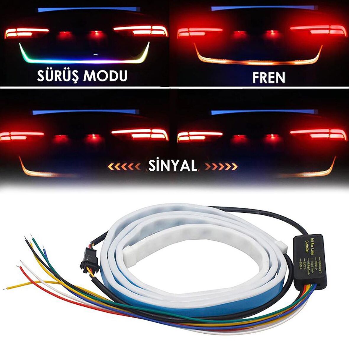 Renault Clio 4 Uyumlu Bagaj Altı Kayar Led 120 cm Full Fonksiyon