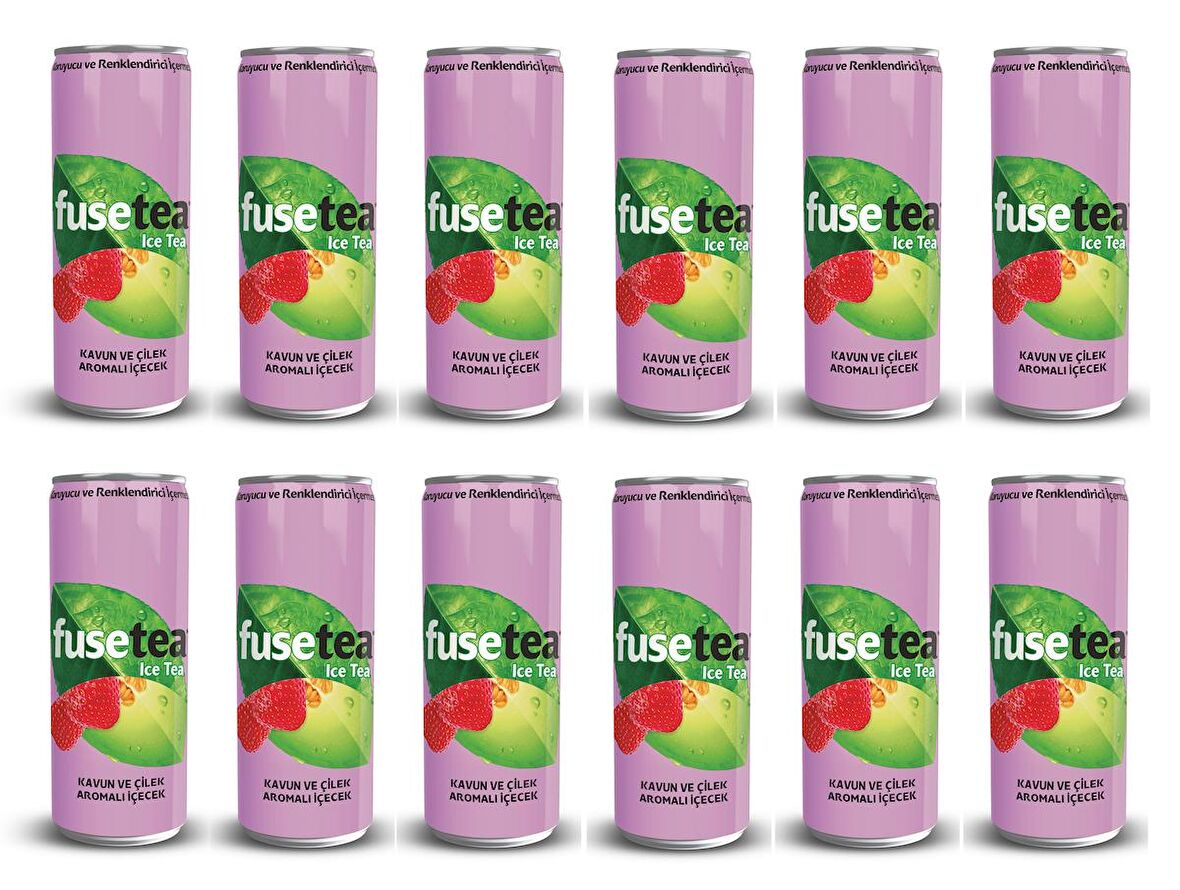 Fuse Tea Kavun Ve Çilek Aromalı Soğuk Çay 330 Ml X 12 Adet