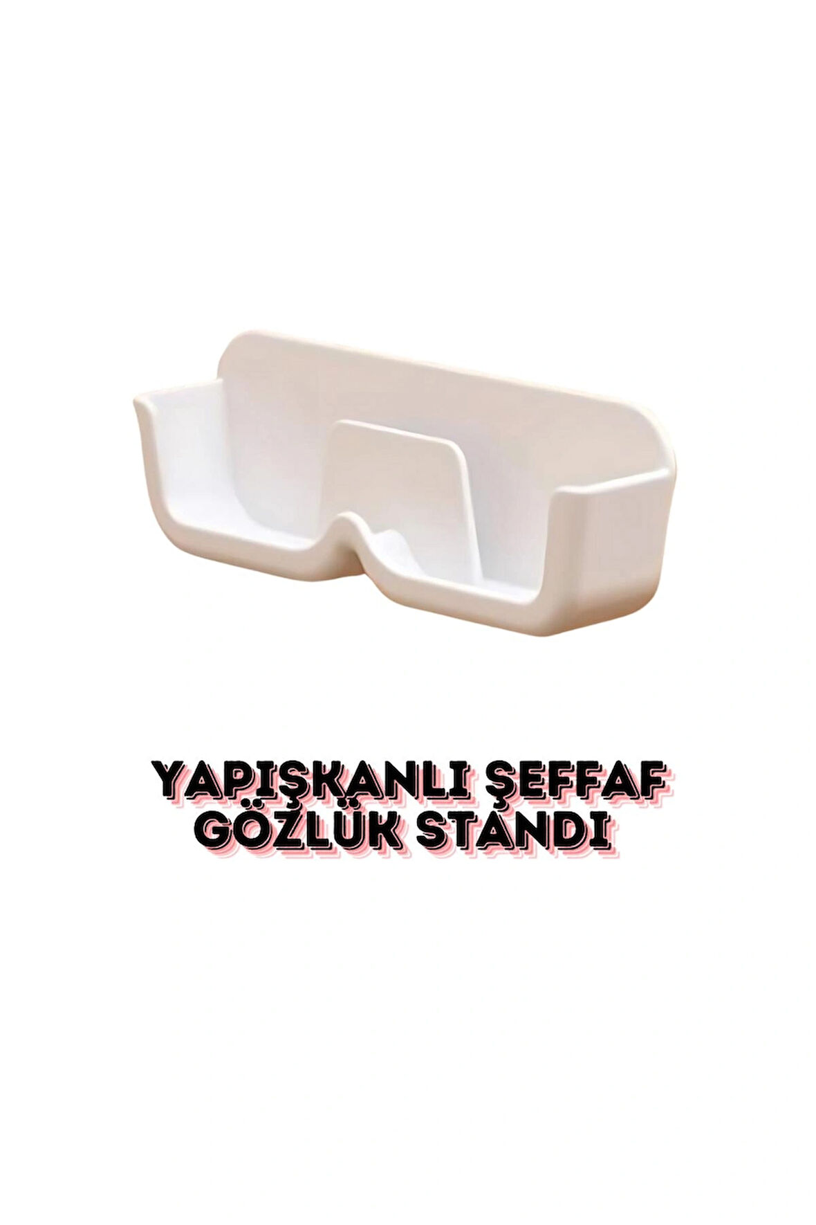 Şık Duvara Asılan Pratik Yapışkanlı Şeffaf Gözlük Standı