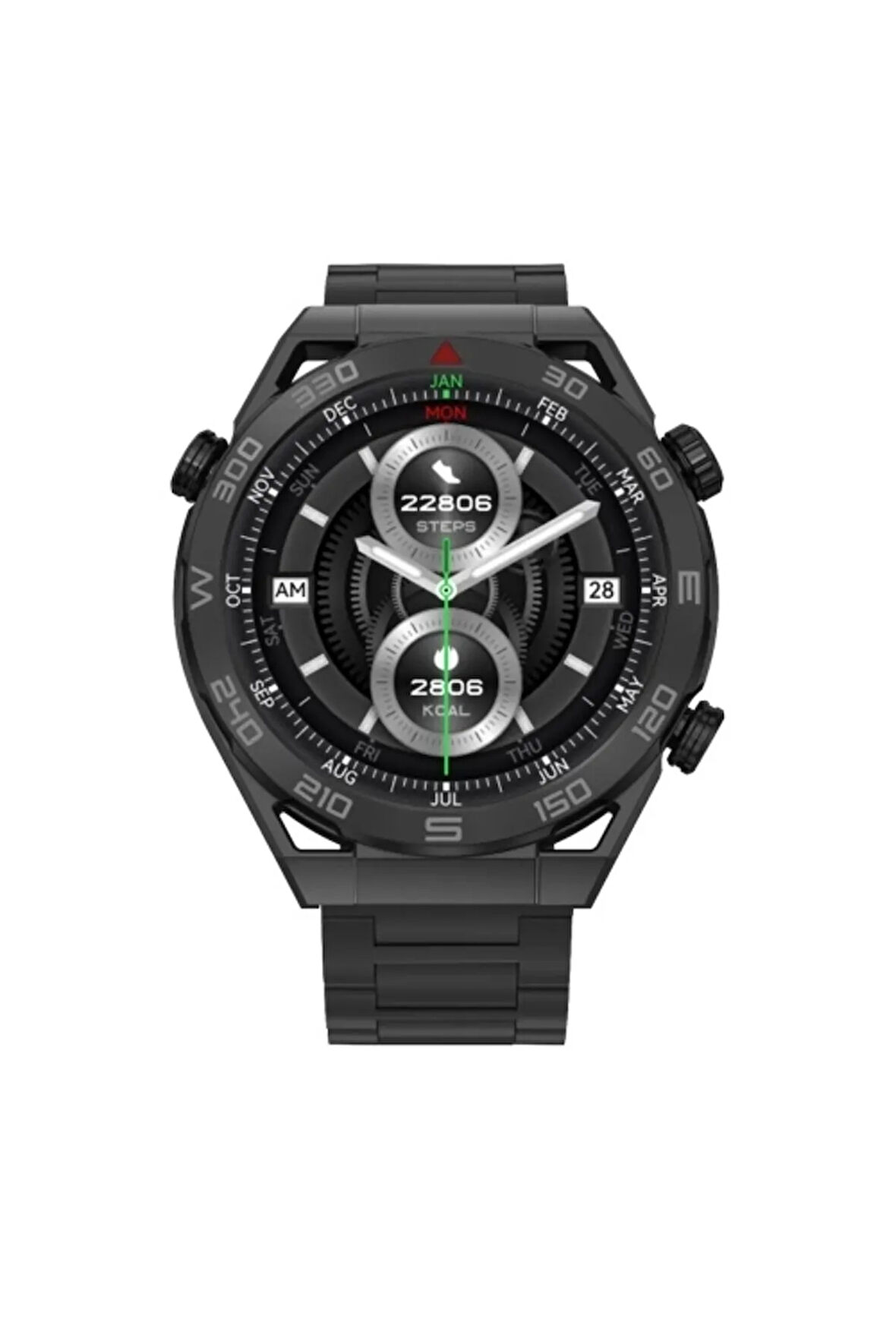 Siyah Çelik Kordon Akıllı Kol Saati FSW1115A-G