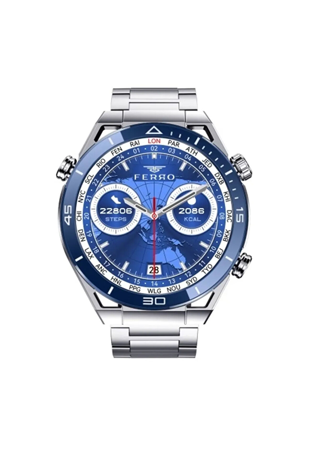 Gümüş Çelik Kordon Akıllı Kol Saati FSW1115A-L