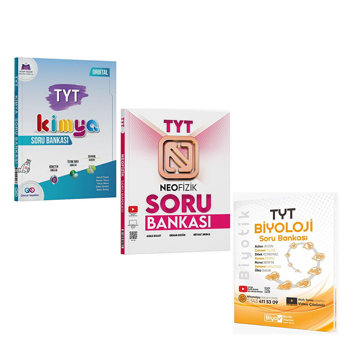 Orbital TYT Kimya Neofizik Fizik ve Biyotik Biyoloji Soru Bankası Seti 3 Kitap