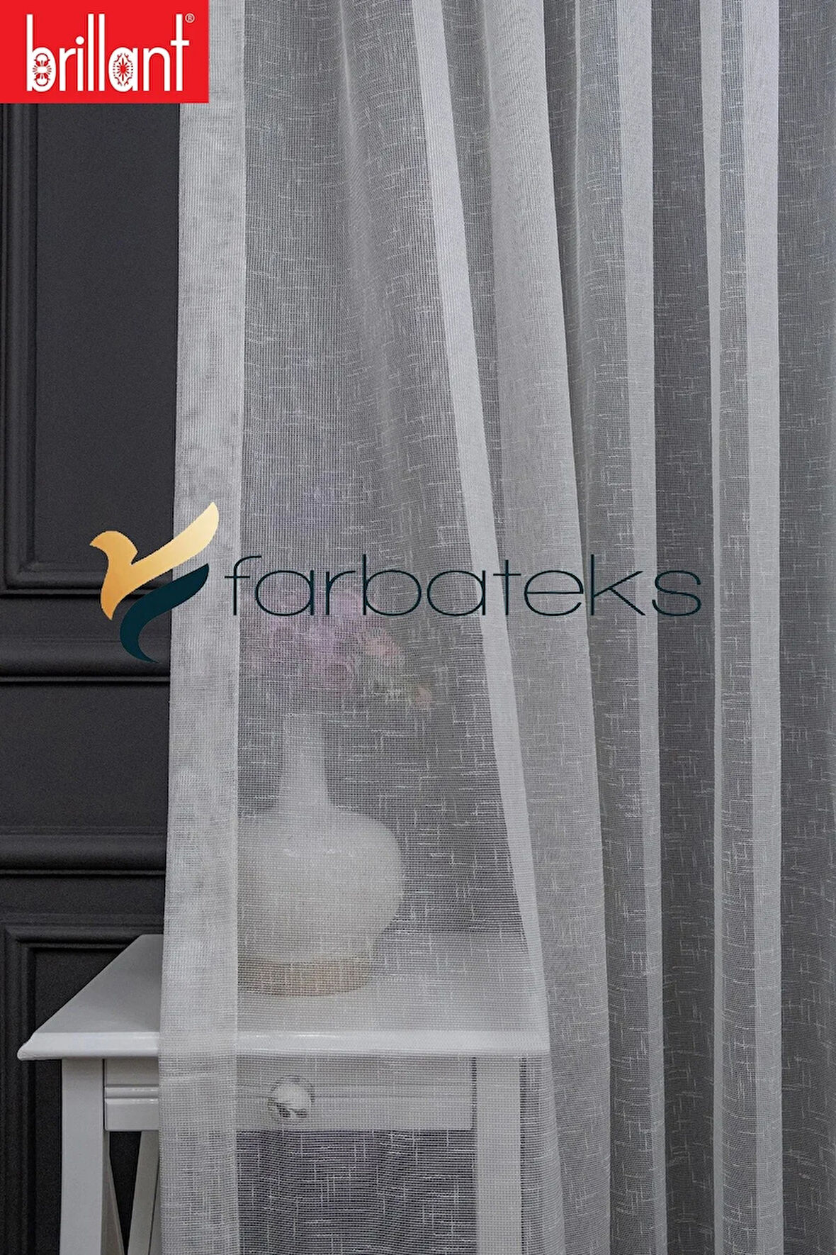 Keten Form Tül Tarz Tasarım Tül 3Kat Sık Pileli Tül Perde