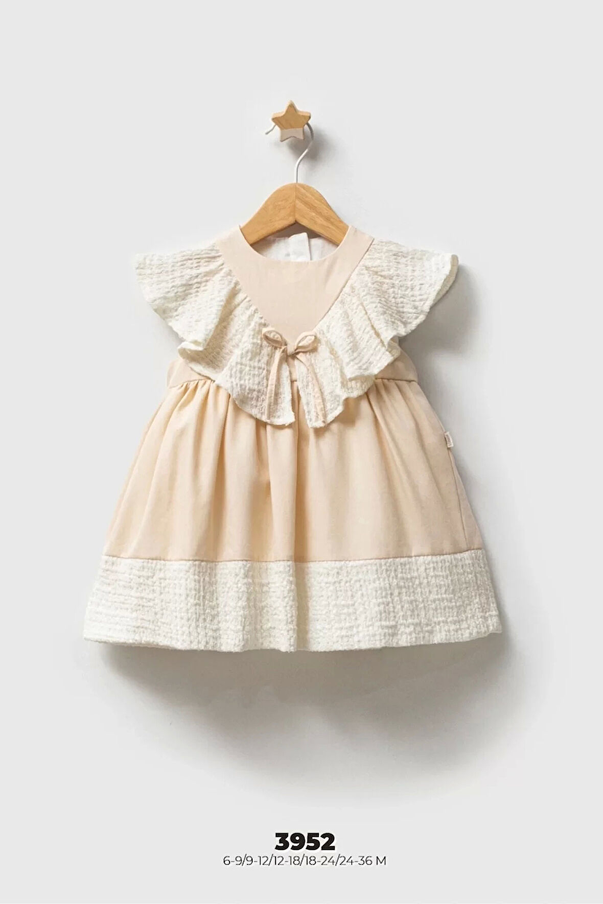 Tongs Baby Bebek Elbise 3952 Bej