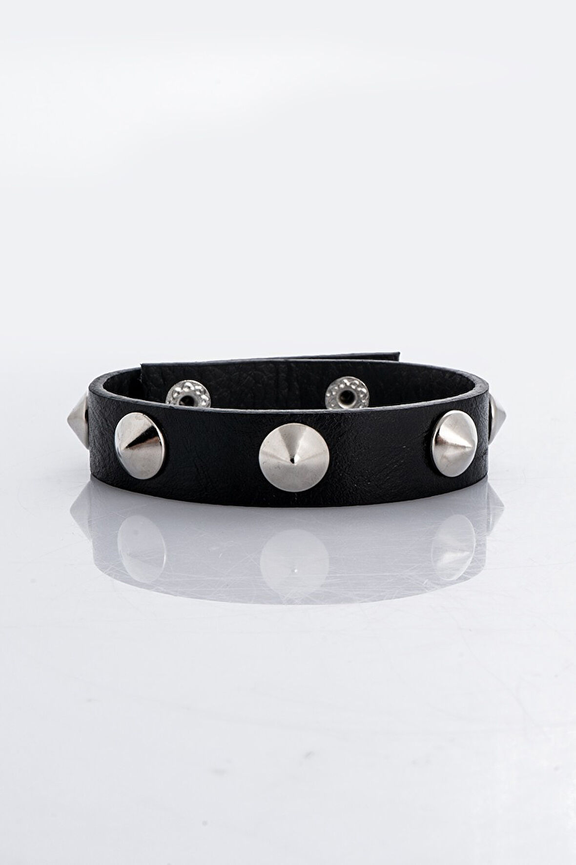 Gothic Punch Suni Deri Bileklik