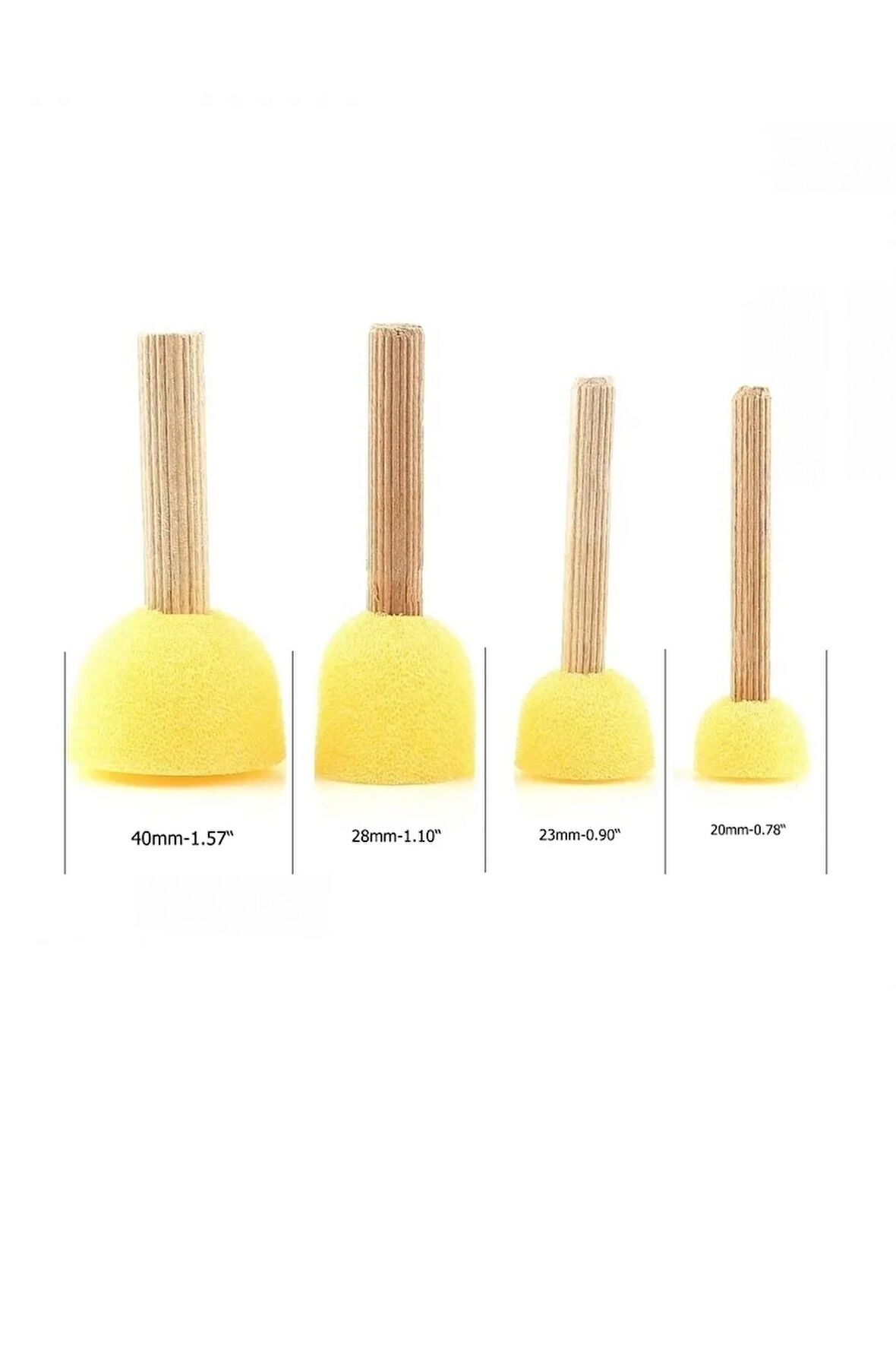 Sünger Tampon Ponpon Fırça Seti 4 Parça - (kaligrafi Yazı, Süsleme Ve Boyama)