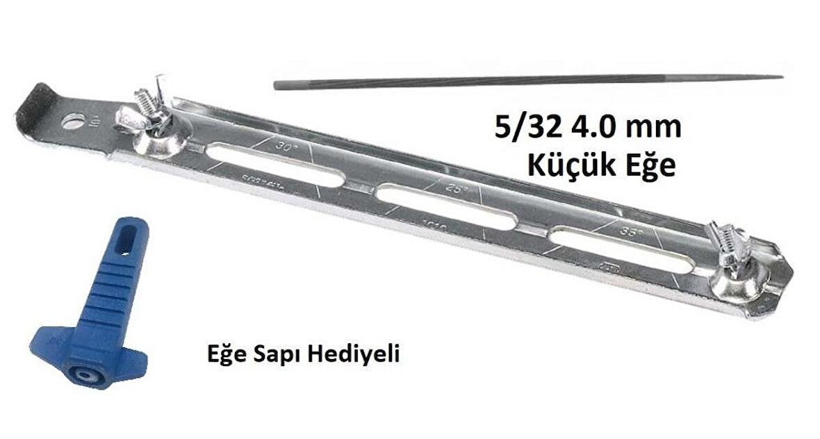 Tecomec Zincir Bileme Eğeleme Aparatı+ İnce Eğe 5/32 4.0 mm