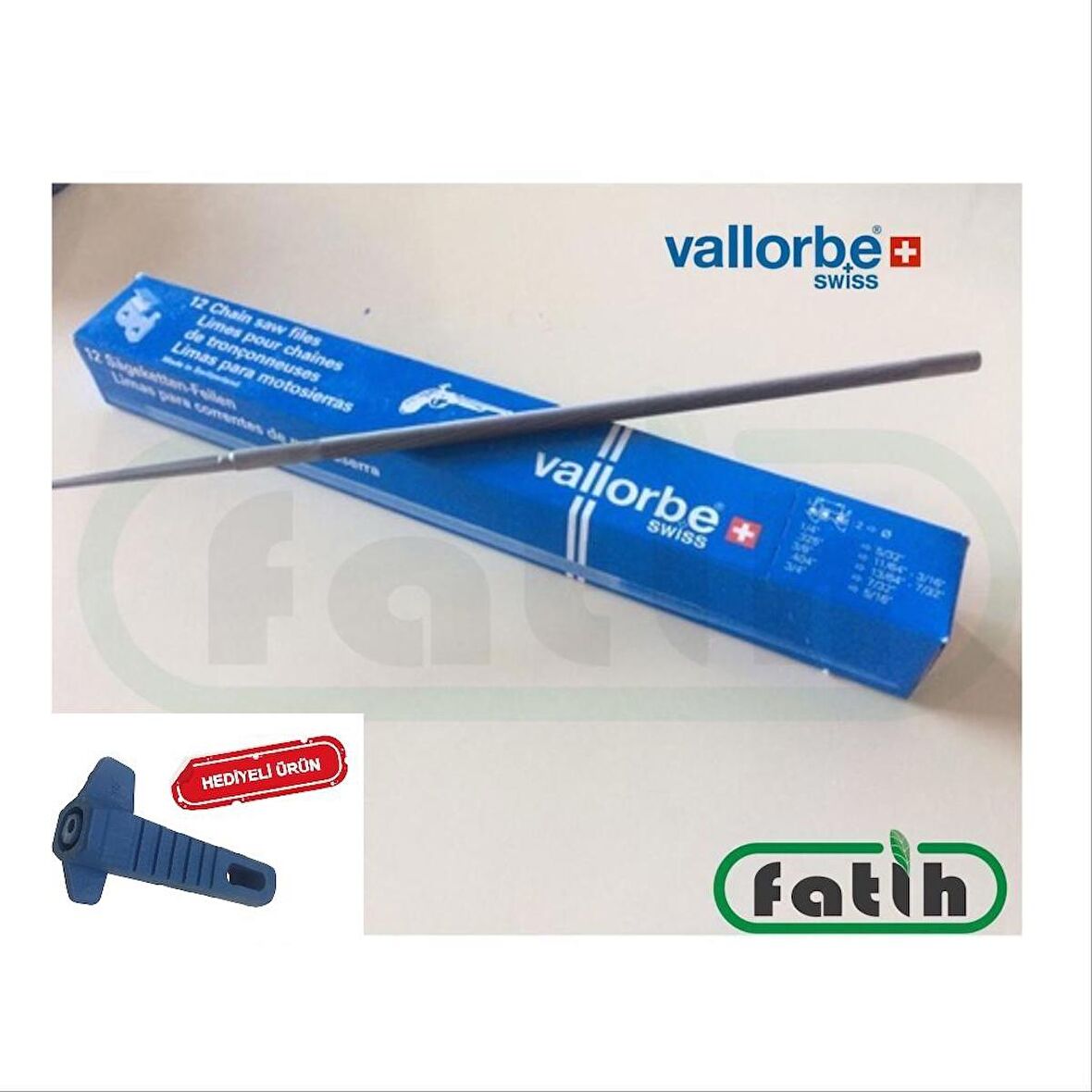 Vallorbe Eğe  1/4 - 3,2 mm Motorlu Testere Eğesi Micro 