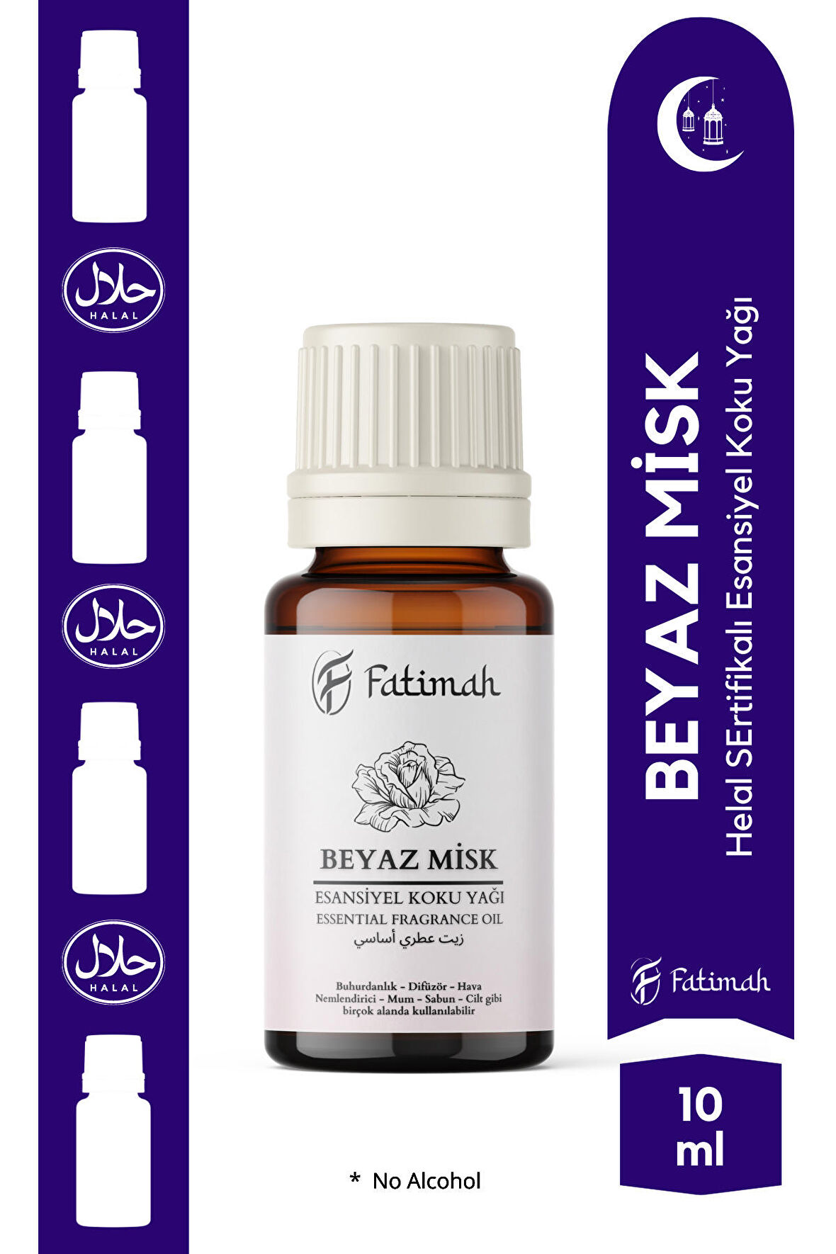 Beyaz Misk Esansiyel Koku Yağı Buhurdanlık Yağı Uçucu Yağ Difüzör Yağı Esans Ortam Kokusu Aroma Yağı