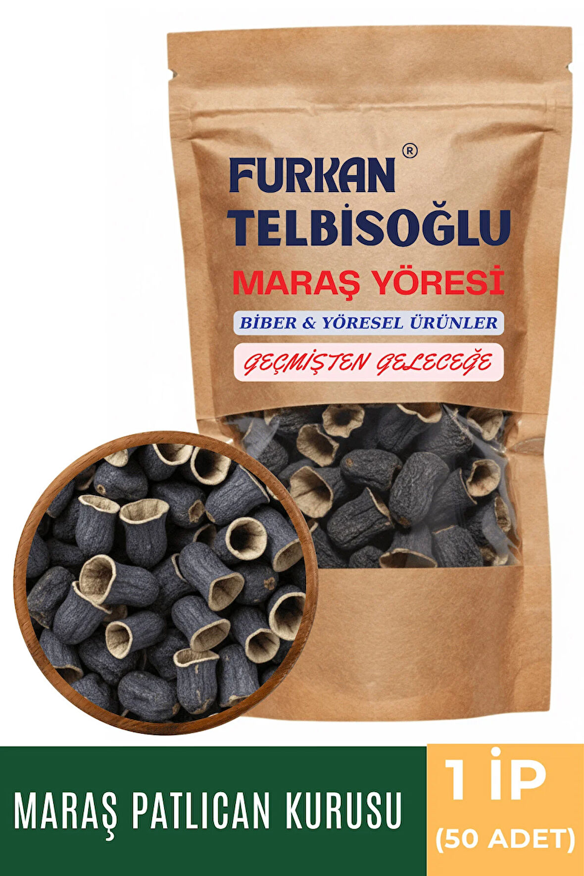 Maraş Patlıcan Kurusu 1 İP 50 ADET