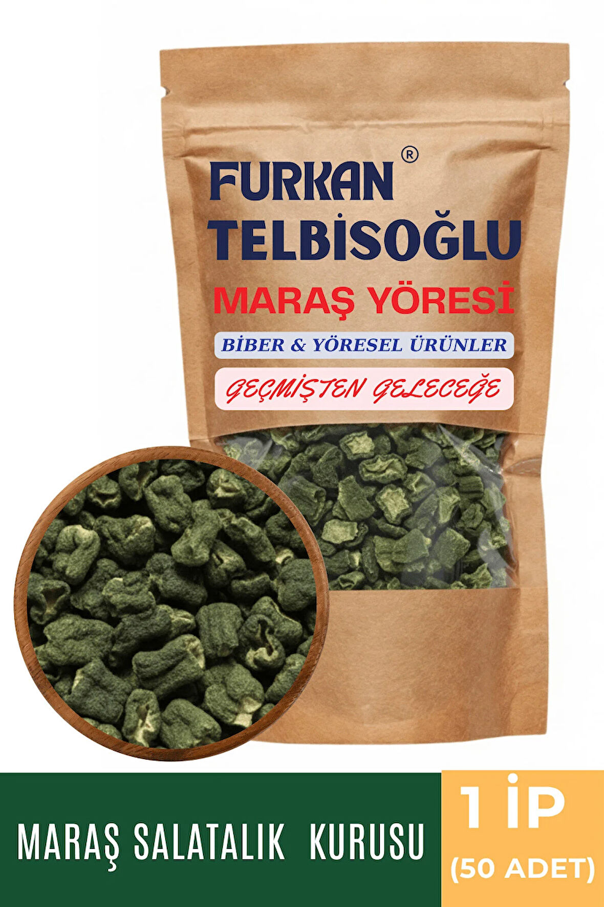 Maraş Salatalık Kurusu 1 İP 50 ADET
