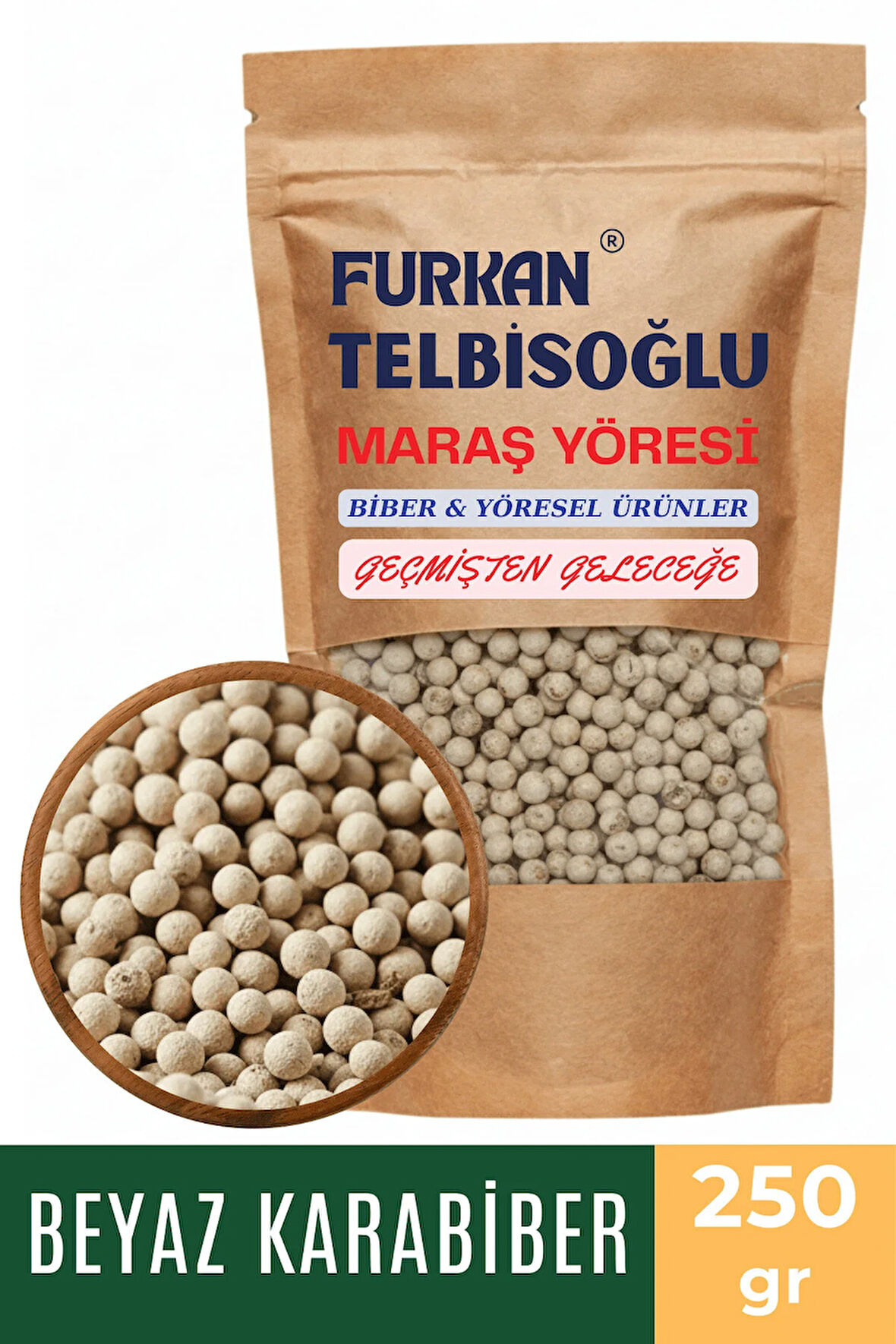 Ak Biber - Beyaz Karabiber 250GR
