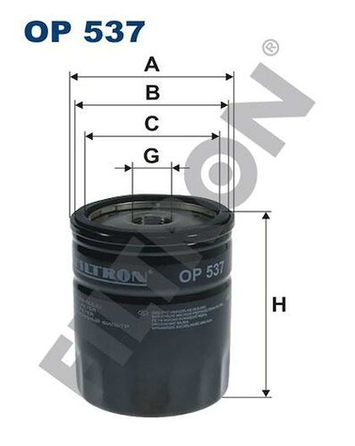 Filtron OP537 Yağ Filtresi Corolla 1.3 Karbüratörlü 1988 1996 2E Motor 46805831