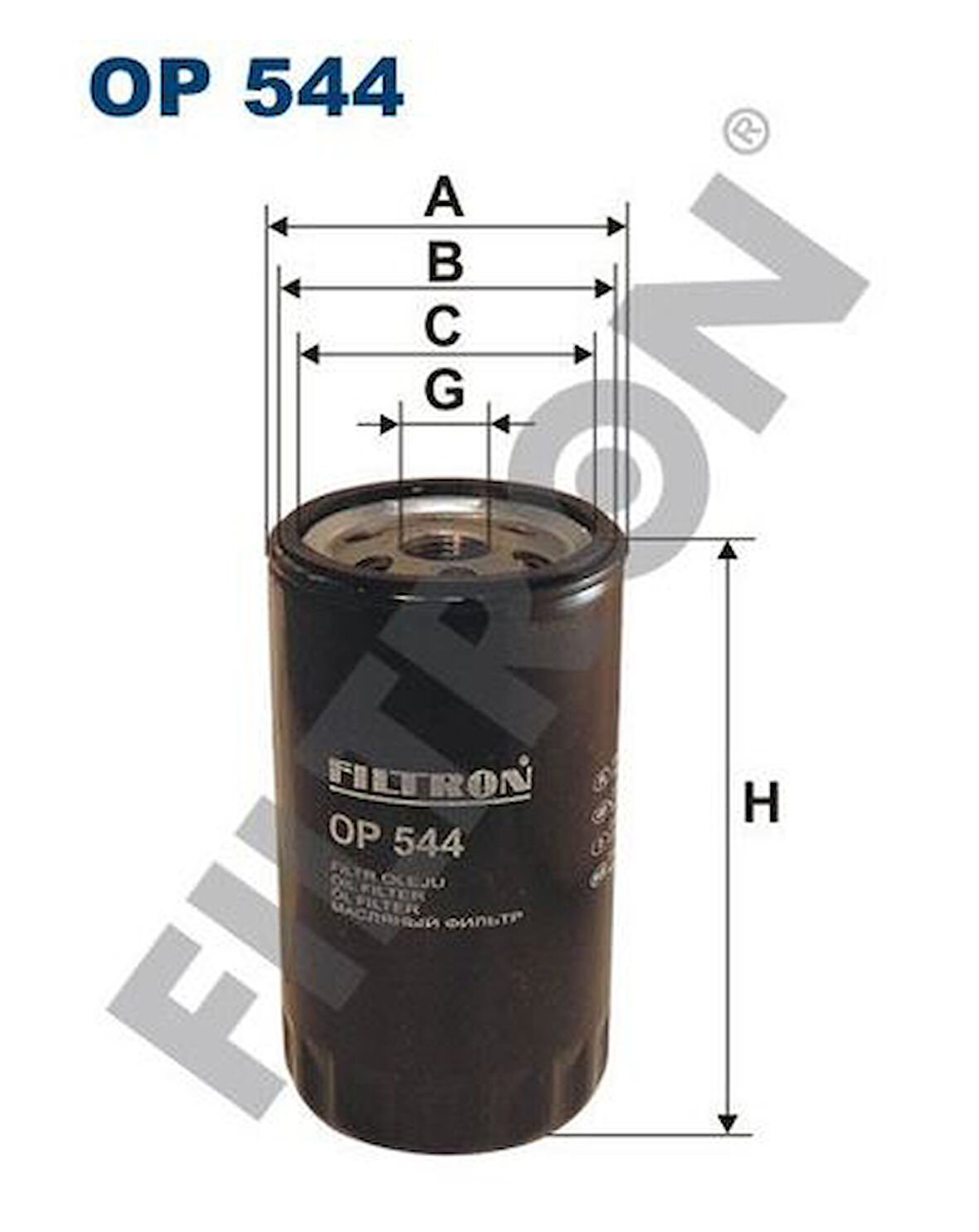 Filtron OP544 Yağ Filtresi Ford Escort 81 Ava 1.6 D 84-86 Escort III AWa 1.6 D 84-86 Fiesta II Fbd 1.6 D Fbd 84-85 84FM6714AA