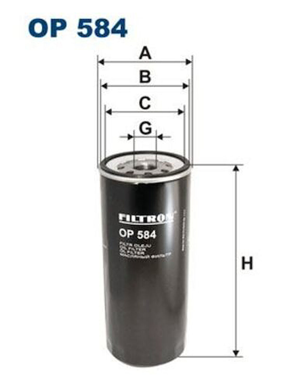 Filtron OP584 Yağ Filtresi Renault T Seri 430 460 Kera370 410 450 05-Magnum 480 04-06 Volvo Fm 05-FM10- 5010550600