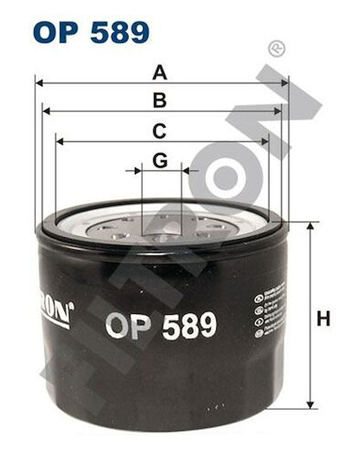 Filtron OP589 Yağ Filtresi Bypass Besta E2199 0K71023902A