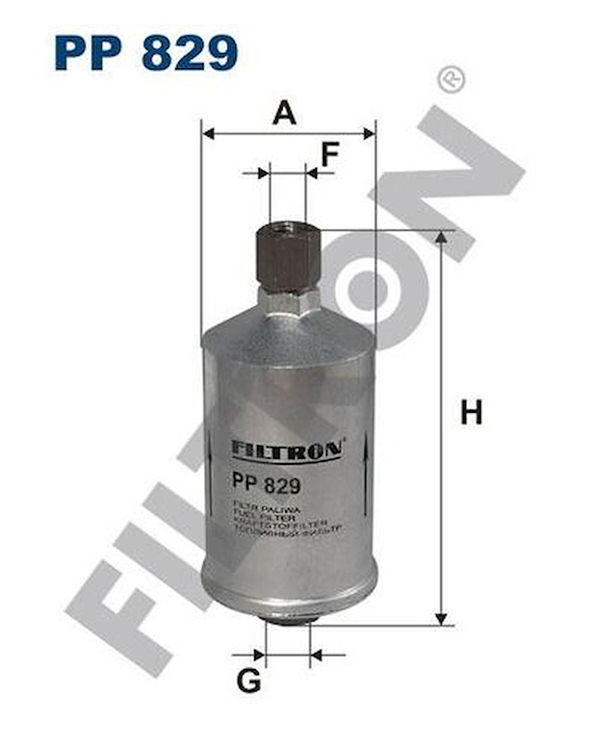 Filtron PP829 Yakıt Filtresi Alfa 33 88-94 145 94-96 155 93-97 164 2.0 87-98 Croma 85-92 Prisma 85-92 Thema 88-92 60537455