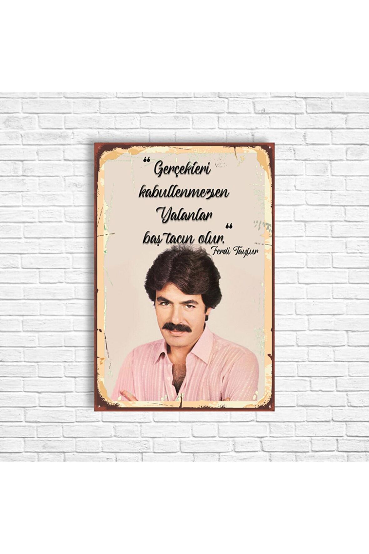 Ferdi Tayfur Retro Ahşap Poster