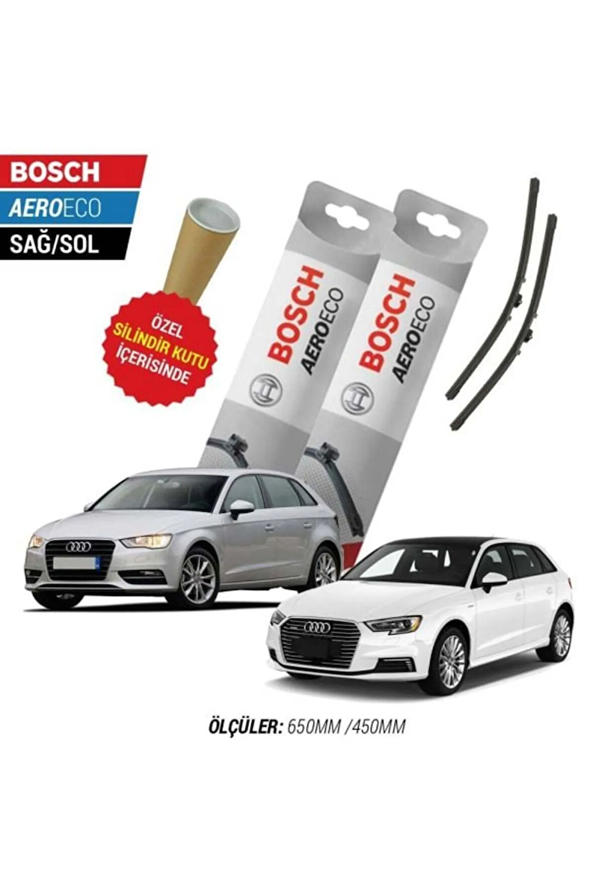 AUDİ A3 2015 SİLECEK TAKIMI BOSCH AERO-ECO SERİSİ