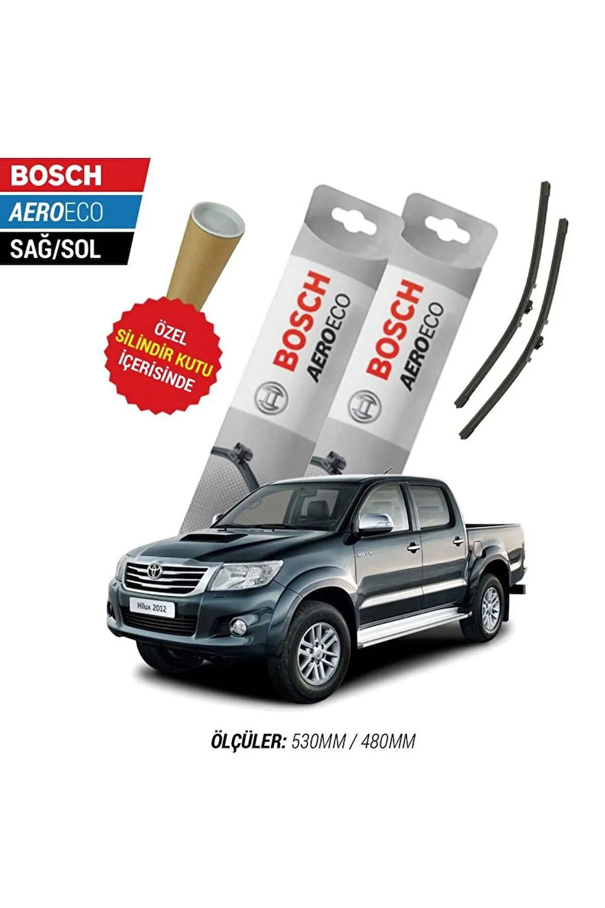 TOYOTA HİLUX 2015 SİLECEK TAKIMI BOSCH AERO-ECO SERİSİ