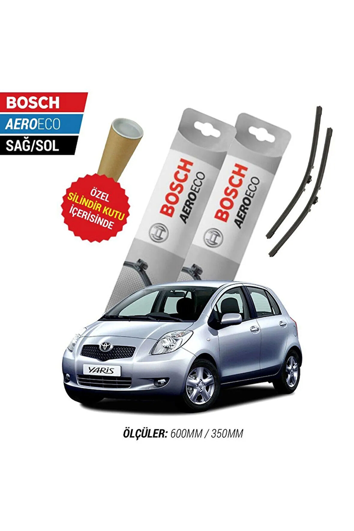 TOYOTA YARİS 2007 SİLECEK TAKIMI BOSCH AERO-ECO SERİSİ