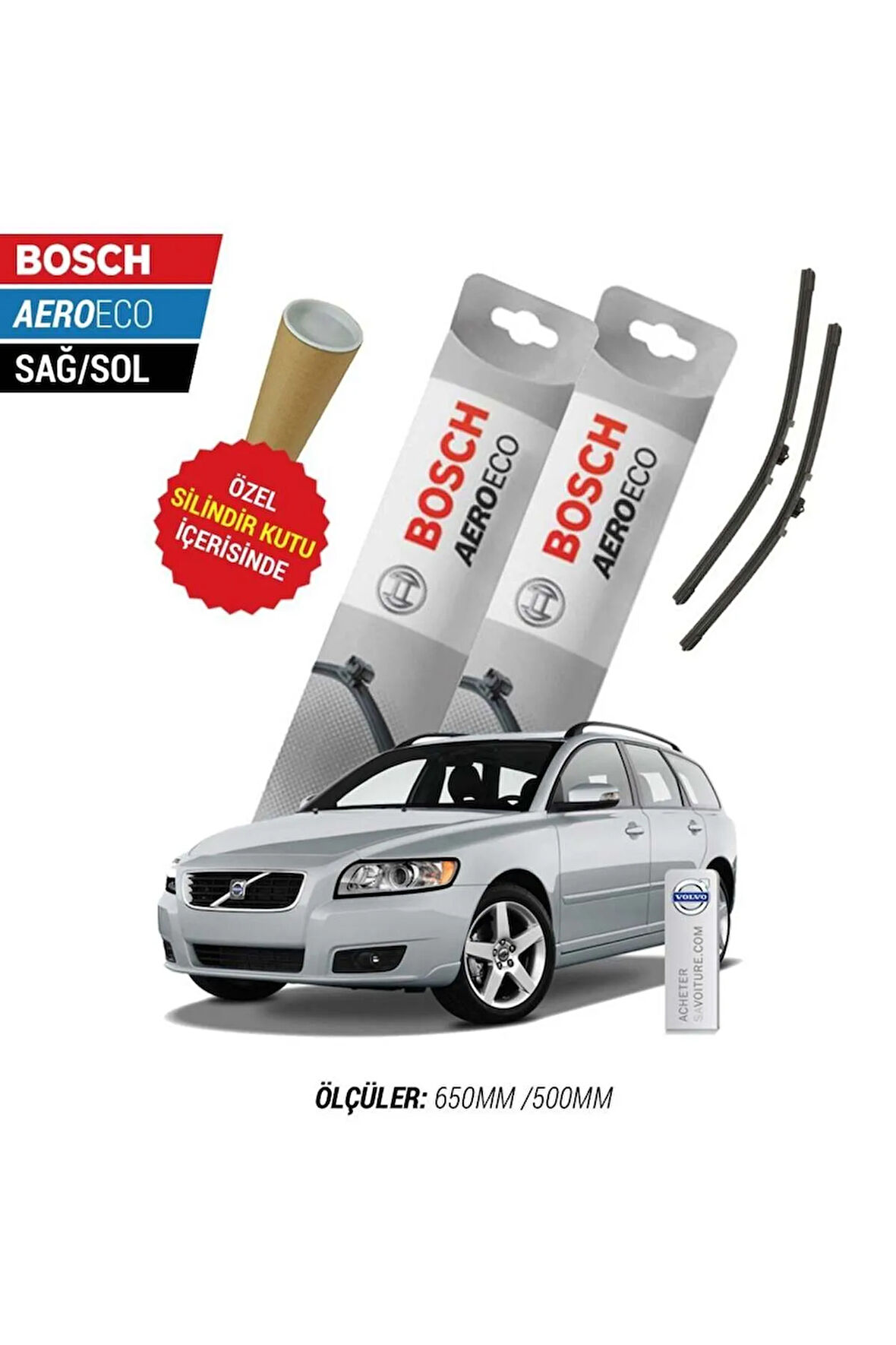 VOLVO V50 2009 SİLECEK TAKIMI BOSCH AERO-ECO SERİSİ